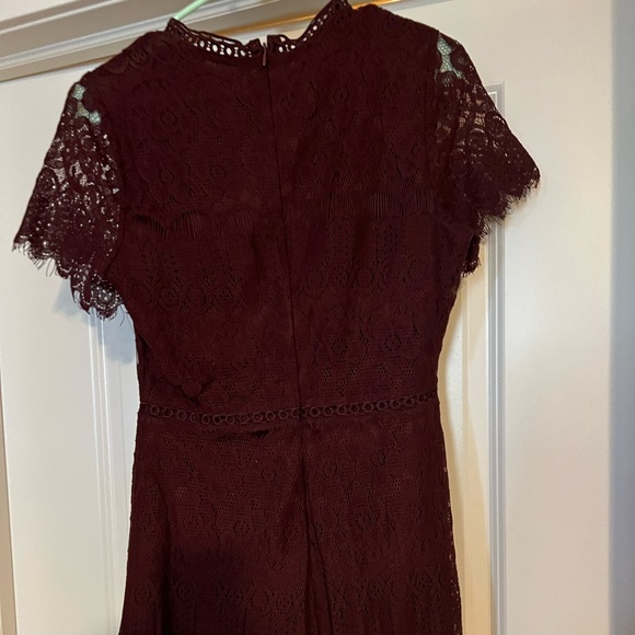 Vici - Honor Me Lace Dress (Wine) - Picture 2 of 5
